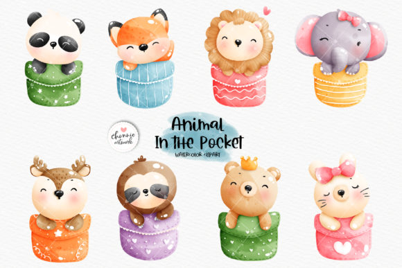Adorable Watercolor Animal Clipart for Creative Projects