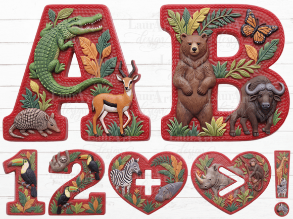 Animal Alphabet Kids Alphabet Jungle a B: A Playful Design Asset