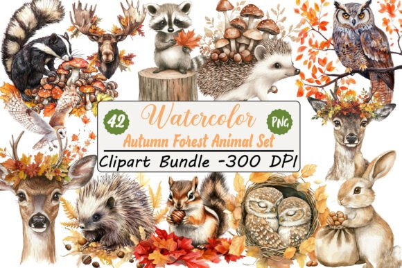 Autumn Forest Animal Set: Design Assets for Every Creator