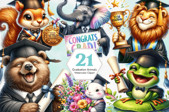 Celebrate in Style: Using Graduation Animal Clipart for Your Projects
