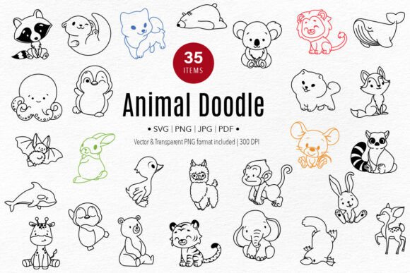 Charming Outlines: Using Animal Doodles for Modern Design