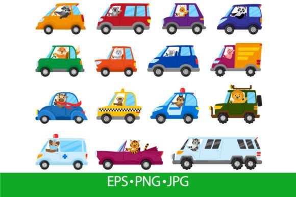 Cute Cartoon Animal Drivers: Adding Whimsy to Design