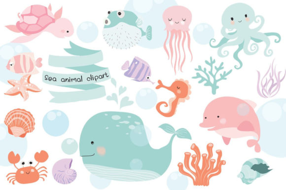 Discover the Charm of Sea Animal Clipart for Your Projects