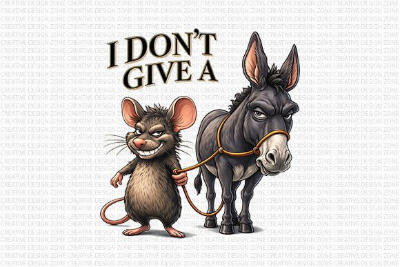 Don’t Give a Funny Animal PNG: Sarcastic Design for Bold Projects