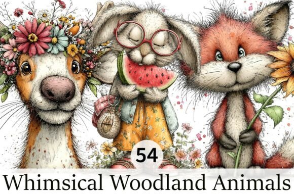 Enchanting Summer Woodland Animal Clipart for Creatives