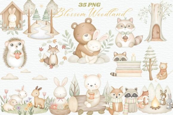 Forest Friends Woodland Animal Clipart: A Cozy Design Toolkit