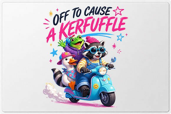 Funny Animal Kerfuffle Quote PNG: A Playful Design Asset