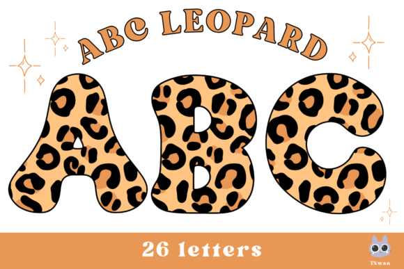 Leopard Skin Alphabet Letter Cute Animal: A Playful Display Font
