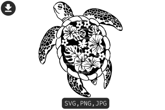 Turtle Animal Ocean Svg: Instant Download Design Asset