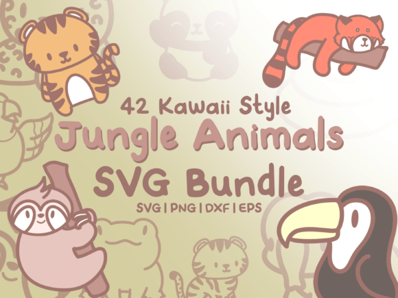 Unleash Creativity: A Deep Dive into 42 Jungle Animal SVG Illustrations