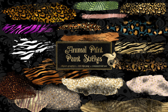Unleash Wild Creativity with Animal Print Paint Strokes