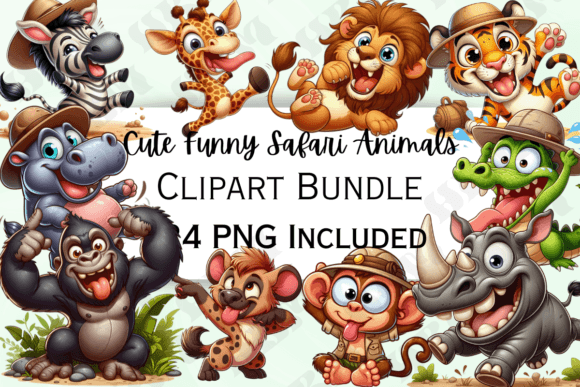 Unleashing Whimsy: A Guide to Cute Funny Cartoon Safari Animal Clipart