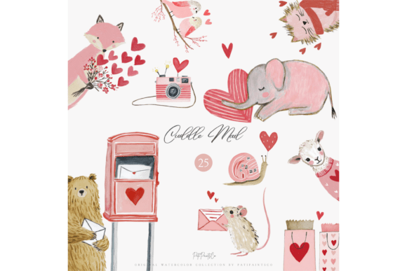 Valentine Animal Clipart PNG: Sweet Designs for Every Project
