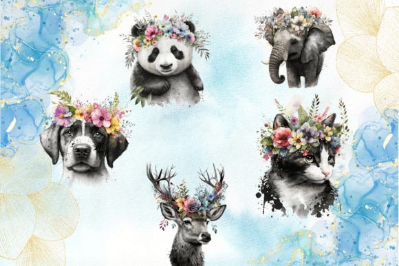 Watercolor Baby Animal Art Illustration: A Gentle Touch for Modern Design