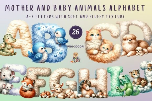 Watercolor Mother & Baby Animal Alphabet: A Designer’s Asset