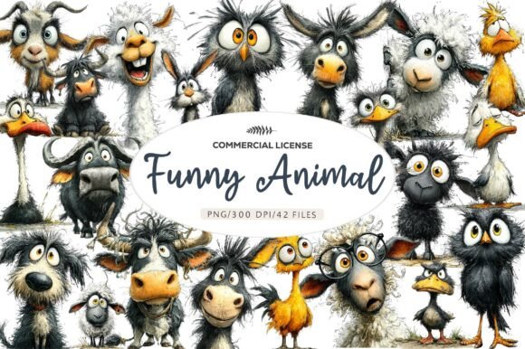 Whimsical Funny Animal Clipart: A Designer's Guide to Playful Projects