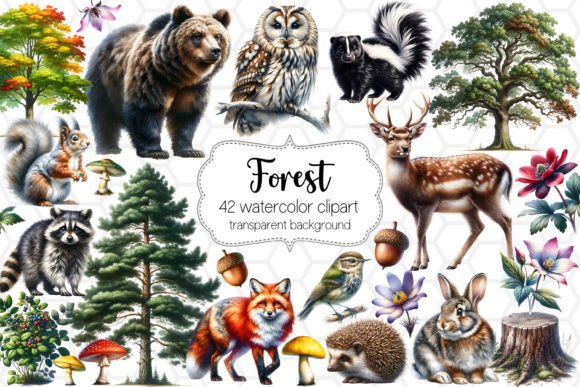 Woodland PNGs: Designing with Forest Animal Cliparts